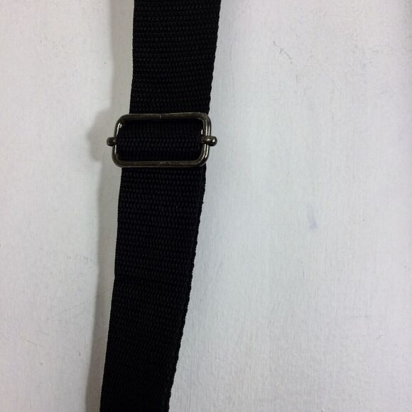 Samsonite Nylon Canvas Crossbody Sling Bag Black Pockets Zippers Travel - Picture 9 of 11